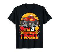 Hot Wheels Birthday I'm 3 This Is How I Roll Monster Truck T-Shirt