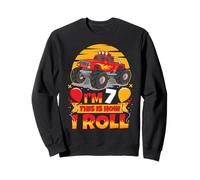 Hot Wheels Birthday I'm 7 This Is How I Roll Monster Truck Sweatshirt