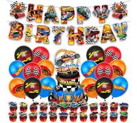Hot Wheels Birthday Party Decorations Hot Wheels Party Supplies, Hot Wheels Banner, Hot Wheels Balloons, Hot Wheels Cake Toppers Cake Decorations