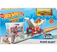 Hot Wheels Blaze Blast Exploding Fuel Tank Track Set City Playset w/ Car
