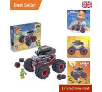 Hot Wheels Bone Shaker Monster Truck Building Set - Educational 192 Piece Fun