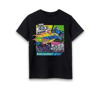 Hot Wheels Boys T-Shirt | Kids Made to Race Classic Flame Logo Short Sleeve Graphic Tee in Black | Super Racing Car Pop Art Apparel Top | Sports Speed Toy Iconic Merchandise Gift for Children