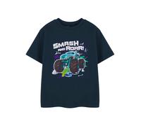 Hot Wheels Boys Blue Smash & Roar Short Sleeved T-Shirt - 7-8 Years