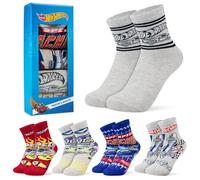 Hot Wheels Boys Calf Socks, Soft Breathable Kids Socks Pack of 5 - Gifts for Boys