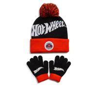 Hot Wheels Boys Hat and Gloves, Official Knit Winter Set for Boys, Cold Weather Accessory Set, 100% Acrylic