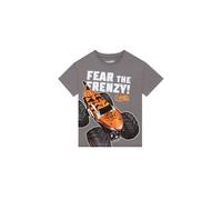 Hot Wheels Boy's Monster Trucks T-Shirt in Grey | Size: 6-7 Years Hot Wheels Grey 6-7 Years