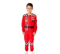 Hot Wheels Boy's Pit Crew Style Onesie | Boys Red | Official Merch | Size: 7-8 Years Hot Wheels Red 7-8 Years