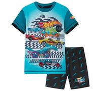 Hot Wheels Boys Pyjamas 2 Piece Summer Nightwear Set Short PJs Soft Breathable Lounge Wear Gifts for Boys (5-6 Years, Blue)