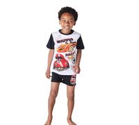 Hot Wheels Boys Pyjamas for Kids 2 Piece Short Pyjama Set Short-Sleeve T-Shirt & Shorts Pjs for Kids Cars Nightwear PJs for Boys - 100% Cotton (Black, 7-8 Years)