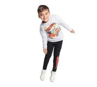Hot Wheels Boys Tracksuit - Officially Licensed Hot Wheels Jogger Set | Grey Sweatshirt and Cuffed Joggers Outfit, Cotton-Rich Loungewear Tracksuit, Car Print Kids Clothes, Sizes 3-8 Years