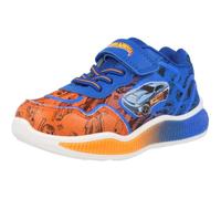 Hot Wheels Boys Trainers - Kids Sports Shoes with Hook and Loop Strap, Comfortable Casual Sneakers for School and Play (Blue UK 8-EU26)