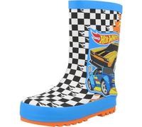Hot Wheels Boys Wellington Boots - Waterproof Kids Wellies with Non-Slip Soles - Fun Racing Car Print Rain Footwear for Children (Blue UK 10-EU28)