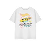 Hot Wheels Boys White Short-Sleeved T-Shirt | Race to Win Car Design Graphic Tee Apparel for Kids | Racing Theme Shirt for Children | Official Merchandise Gift