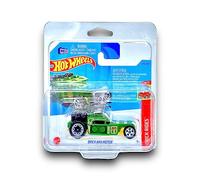 Hot Wheels Brick and Motor (Green & Yellow) - LEGO Compatible Car - 4/5 Brick Rides - 2023-104/250 (Short Card) - COMES IN A KLAS CAR KEEPER PROTECTIVE COLLECTORS CASE - HKJ88