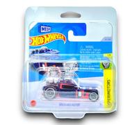 Hot Wheels Brick And Motor - LEGO Compatible Car (Dark Blue, Red and Silver) 1/5 Experimotors - 2024-25/250 (Short Card) - COMES IN A KLAS CAR KEEPER SHORT CARD PROTECTOR CASE - HTC55