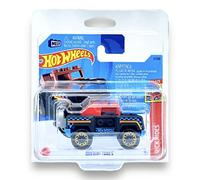 Hot Wheels Bricking Trails - LEGO Compatible (Black, Blue & Red) 1/5 Brick Rides - 2023-7/250(Short Card) - COMES IN A KLAS CAR KEEPER PROTECTIVE COLLECTORS CASE - HKJ85