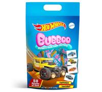 Hot Wheels Bubble Gum and Temporary Tattoos Set - Bubboo Set with 50 Pieces of Bubblegum in 5 Flavors and 50 Temporary Tattoos for Boys, Kids | Hot Wheels Party Favors Pack