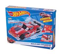 Hot Wheels Build and Customise Vehicle Metal Kit, Muscle & Blown Race Car Customisable with Stickers, Easy Construction Tools Included Boys Kids 8+ Toy Gift (Muscle & Blown Race Car)