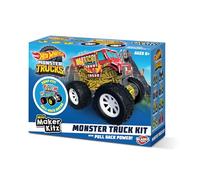 Hot Wheels Build & Race Pull Back Cars Monster Truck, 1 Pack | Snap-fit assembly, pull-back motor, Ages 6+, boys toys, collect and trade kids car toys, Mini Maker Kitz by Bladez Toyz