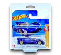 Hot Wheels Cadillac Project GTP Hypercar (Blue & Gold) 3/5 HW Turbo - 2024-123/250 (Short Card) - includes a KLAS Car Keeper Protector Case - HTD35