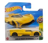 Hot Wheels Cadillac Project GTP Hypercar, Yellow Die-Cast Model, 1/5 HW Exotics Collection