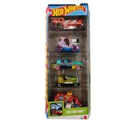 Hot Wheels Car 2025 HW Fun Park Pack of 5 (Bump Around, Loopster, Cool One, Loco Motorin, Tee'd Off 2) Multi - Color