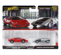 Hot Wheels Car Culture 2 Pack Lamborghini Countach & Lancia Stratos Zero 1/64