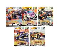 Hot Wheels Car Culture 2022 Dragstrip Demons Complete Bundle of 5 Die-Cast Vehicles, 1:64 Scale, FPY86-957R, Ages 3+