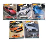 Hot Wheels Car Culture 2023 Canyon Warriors Complete 5-Pack (FPY86-959C) | BMW M5, Ford Sierra Cosworth, Porsche 944 Turbo, Volvo 142 GL & Mercedes-Benz 500 E | 1:64 Die-Cast Cars