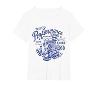 Hot Wheels Car Engine Tuning T-Shirt, Women's Plus, White, 3X