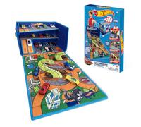 Hot Wheels Cars Case Garage Box Playmat - Car Toys Storage Box with Speed Roads, 3-IN-1 Collapsible I Toy Car Storage. Stores +200 cars (Cars Not Included)