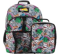 Hot Wheels Cars & Titles All-Over Print 16" Backpack & Lunch Kit Set
