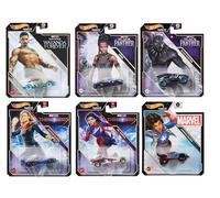 Hot Wheels Marvel Character Cars Complete Set of 6 Diecast Vehicles from HHB74-956G Release Bundle with Black Panther and More