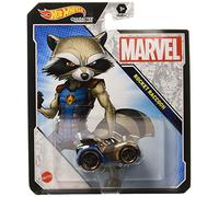 Hot Wheels Character Cars Marvel Rocket Toy Vehicle for Ages 3 and Up