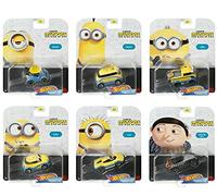 Hot Wheels Character Cars Minions The Rise of Gru - Complete Set of All 6 1:64 Scale DieCast Vehicles