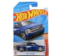 Hot Wheels Chevy Silverado (Blue) Then and Now 3/10, Diecast Toy Car