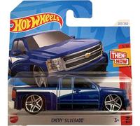 Hot Wheels Chevy Silverado - Pickup Blue - Then and Now 3/10 - 207/250 - HTC67 - General Motors Licence - 1:64 Model Car 2024