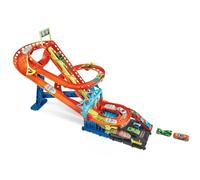 Hot Wheels City Roller Coaster Rally Playset with 5 Diecast Cars Christmas Gift