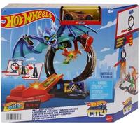Hot Wheels City Toy Car Track Set Bat Loop Attack with Adjustable Loop & Launche