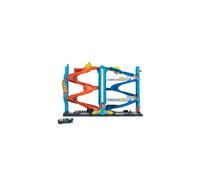 Hot Wheels City Track Set with 1 Hot Wheels Car, 2-in-1 Race Tower that Transforms from Single to Dual-Mode Racing, HKX43