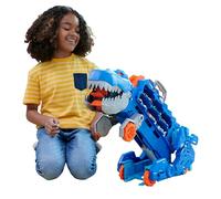 Hot Wheels City Ultimate T-Rex Transporter & 2 Die-Cast Toy Cars | Hauler Transforms into Stomping Dino with Race Track, From Netflix Series “Let’s Race”, HNG50