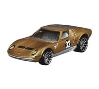 Hot Wheels Collectible Die-Cast Vintage Racing Club Vehicle - Gold Sports Car - Inspired by 1971 Lamborghini Miura SV - HRT81-4/6