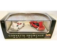Hot Wheels Collectibles - Corvette Showcase - Set 1 of 2 - 45th Corvette Anniversary - Limited Edition, 2 Car Set w/display case