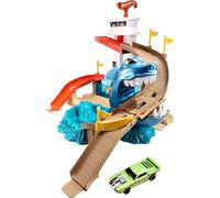 Hot Wheels Toy Car Track Set, Color Shifters Sharkport Showdown,