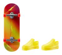 Hot Wheels Finger Skate Set, Miniature Skateboard with Yellow Shoes, Colour Wave Collection, HGT65