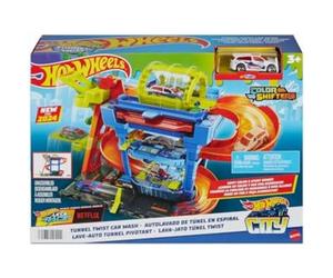 Hot Wheels Colour Changing Tunnel Car Wash Playset