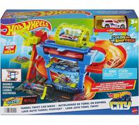 Hot Wheels City Toy Car Track Tunnel Wash With Turns Car
