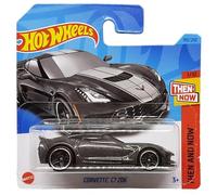 Hot Wheels Corvette C7 Z06 - Then and Now 1/10 - HKJ40 - Toy Car - Metallic Grey - GM - Mattel 2023 - 1:64