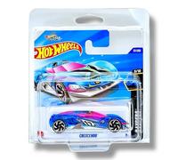 Hot Wheels Crescendo (Transparent Blue, Pink & Chrome Let's Race) 3/10 X-Raycers - 2025-37/250 (Short Card) - includes a KLAS Car Keeper Protector Case - HYW89