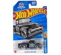 Hot Wheels Custom '56 Ford Truck [Black W/White Wheels] Celebration Racers 8/10, 233/250, 1:64 Scale Diecast Vehicle